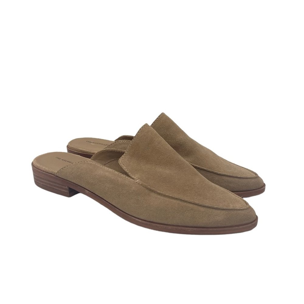 Treasure & Bond Kallie Suede Leather Slip On Mules Shoes Womens size 8.5 M
